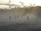 Asia - Papua New Guinea - dust blows through village